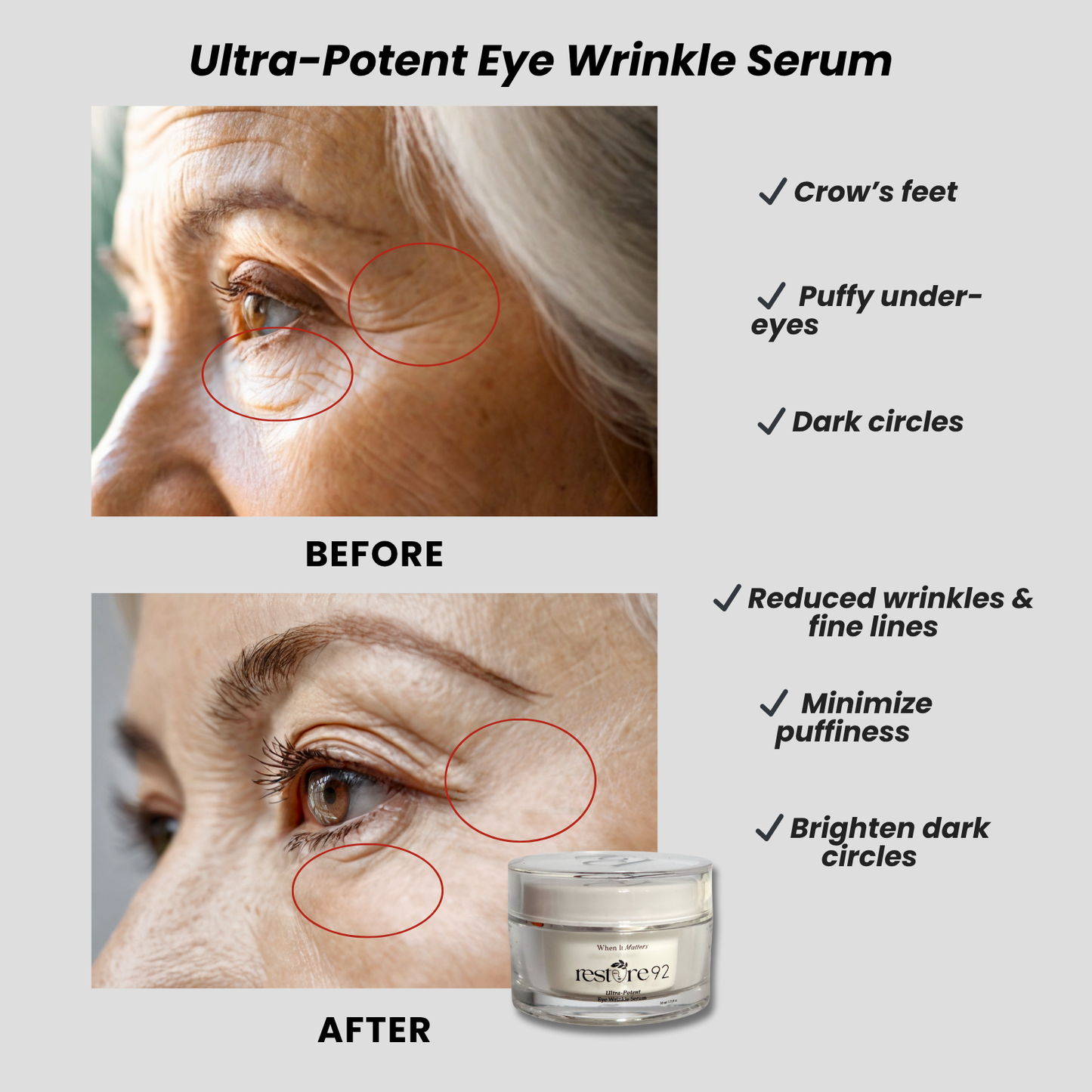 Ultra-Potent Eye Wrinkle Serum + Gua Sha Set