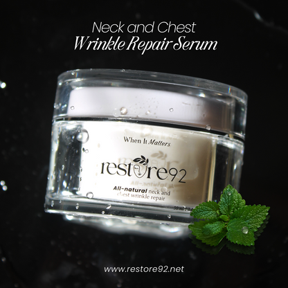 AVAILABLE NOW! Restore 92 All-natural neck and chest wrinkle repair